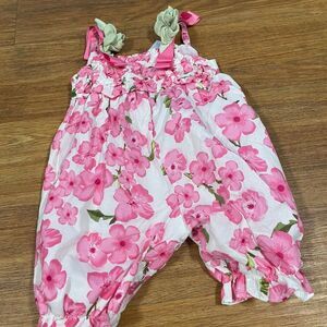 Kids One Pieces Bodysuit Pink White
